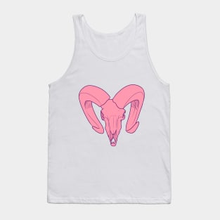 Pink Ram Skull Tank Top